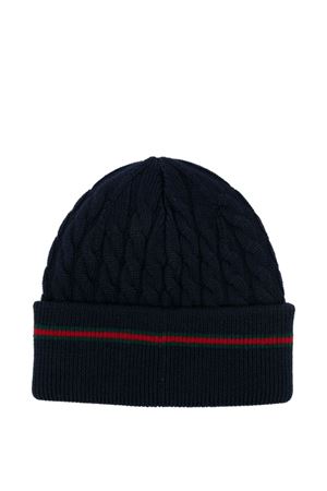 cappello in lana blu GUCCI KIDS | 8289124K2064166